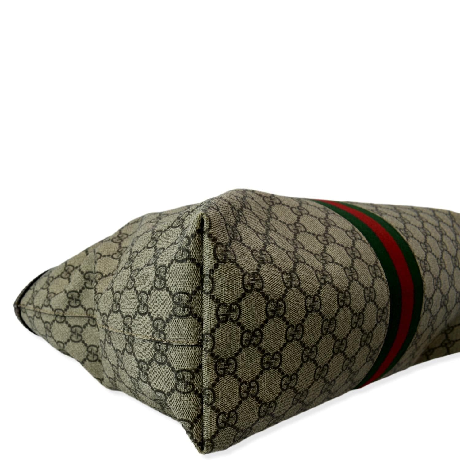 GUCCI Ophidia Medium Gucci Supreme Canvas Tote Bag Beige 631685