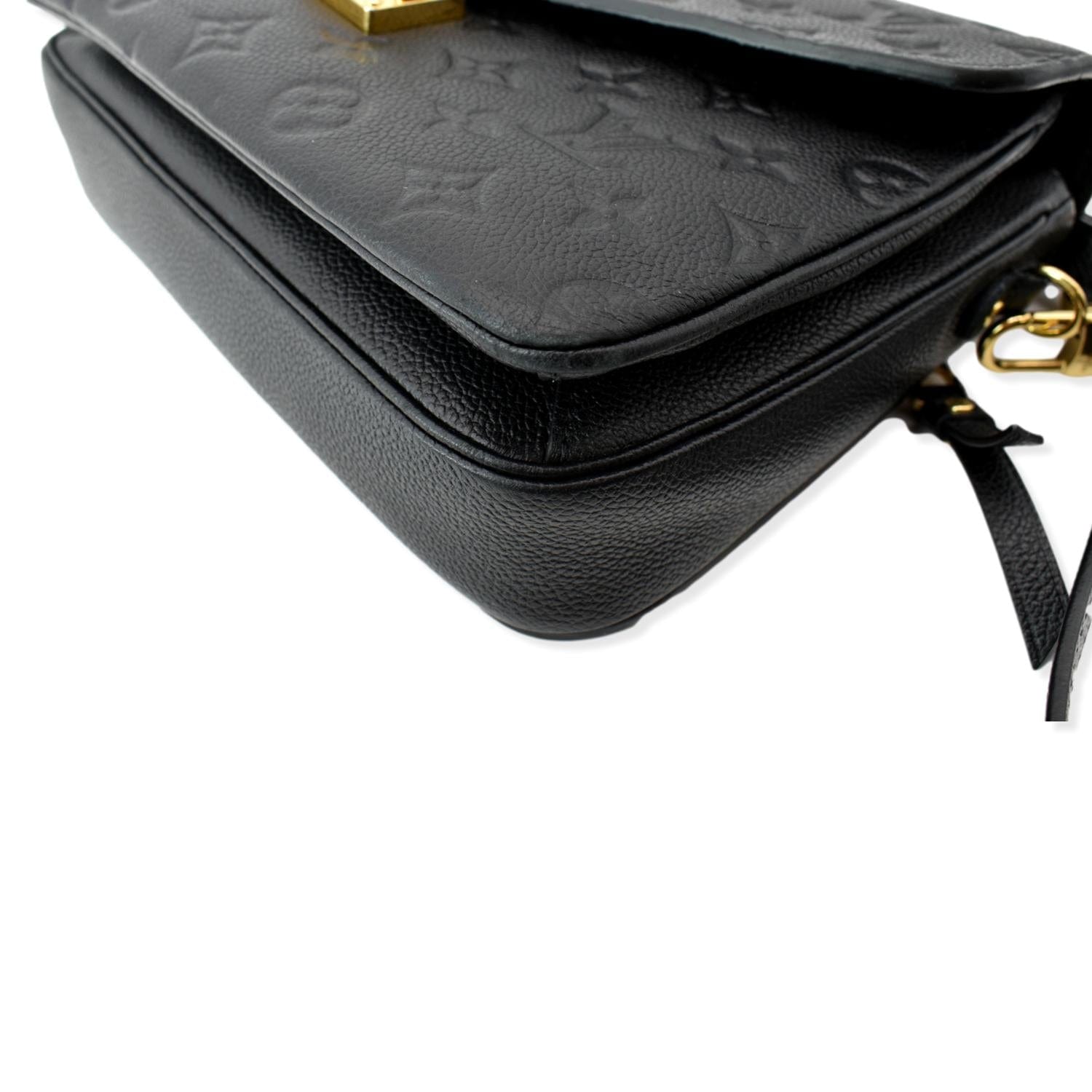 LOUIS VUITTON Metis Pochette Empreinte Leather Crossbody Bag Black SD2270