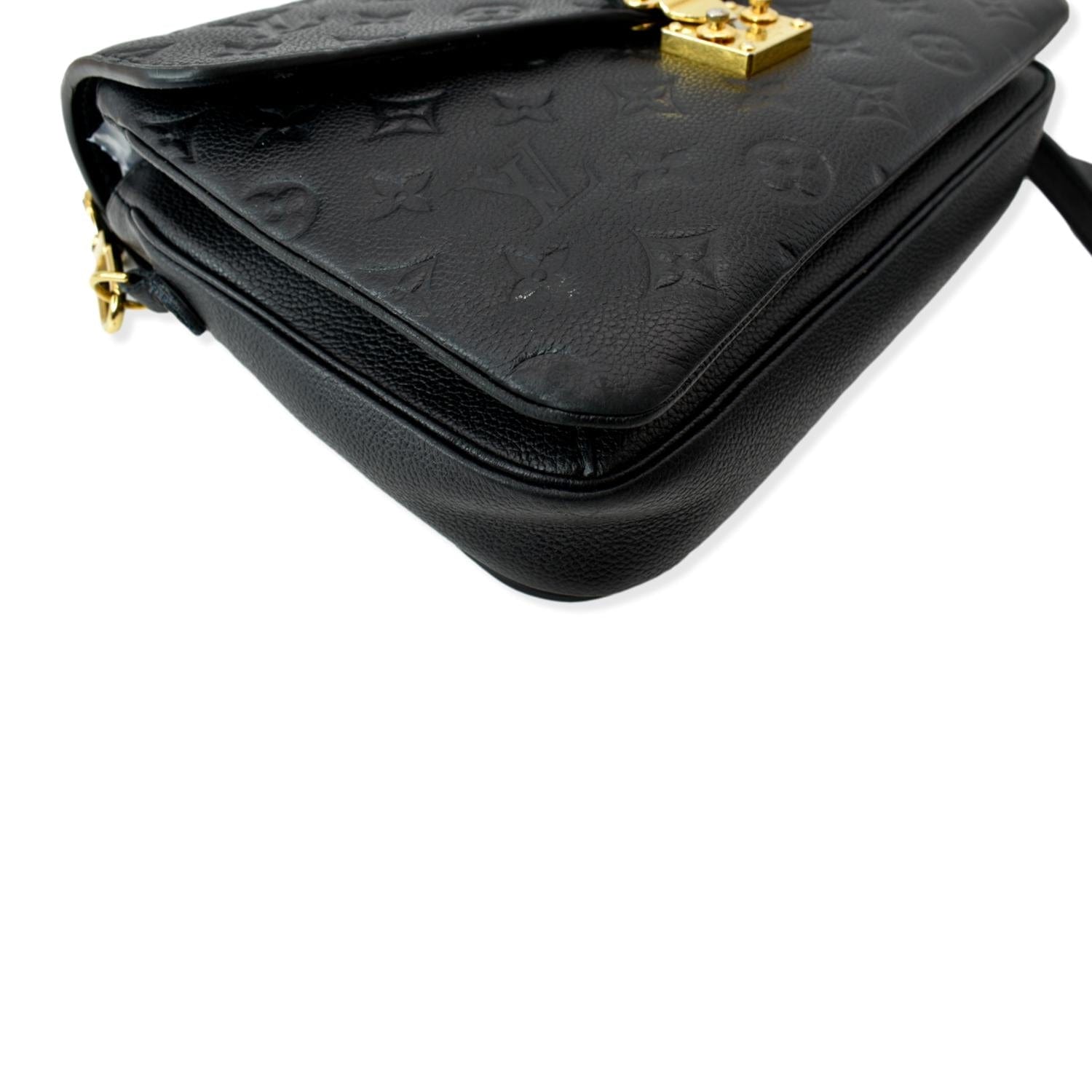 LOUIS VUITTON Metis Pochette Empreinte Leather Crossbody Bag Black SD2270