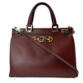 GUCCI Zumi Medium Leather Top Handle Bag Burgundy 564714
