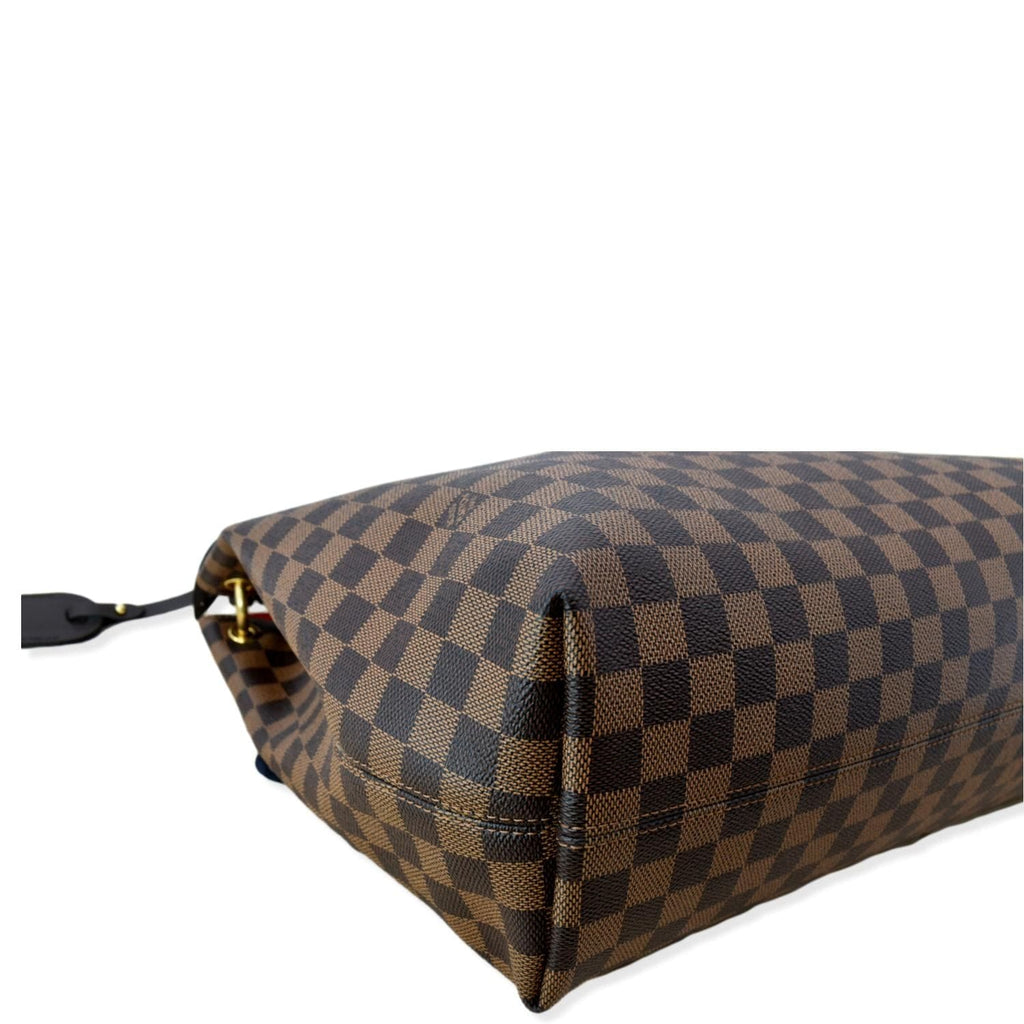 LOUIS VUITTON Graceful MM Damier Ebene Shoulder Bag Brown - Hot Deals
