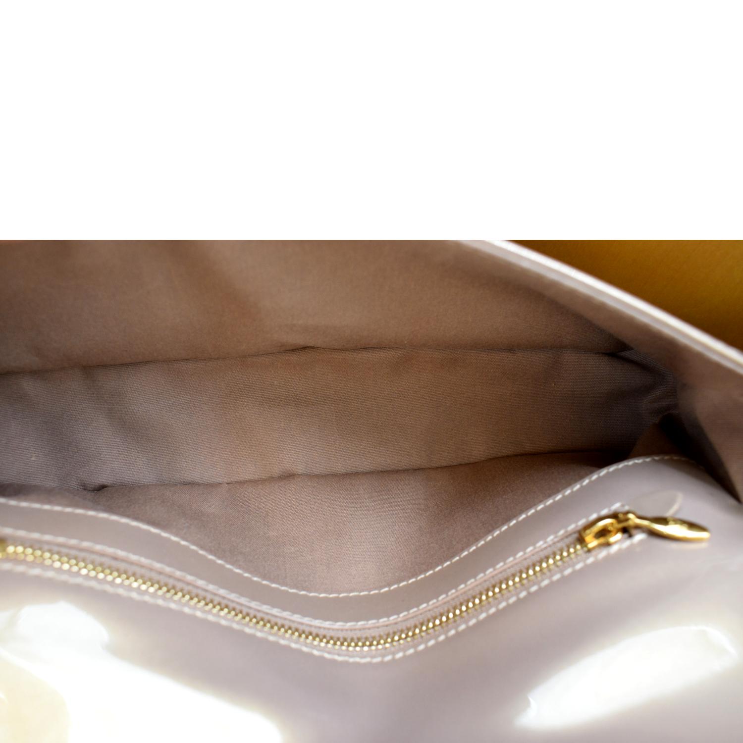LOUIS VUITTON Sobe Pochette Vernis Leather Clutch Bag Bronze