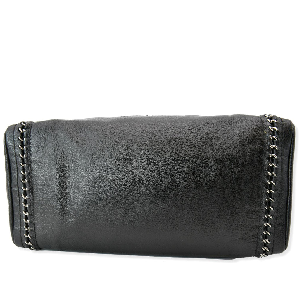 Chanel CC Chain Around Leather Bowling Bag Black