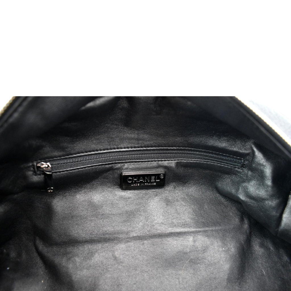 Chanel CC Chain Around Leather Bowling Bag Black
