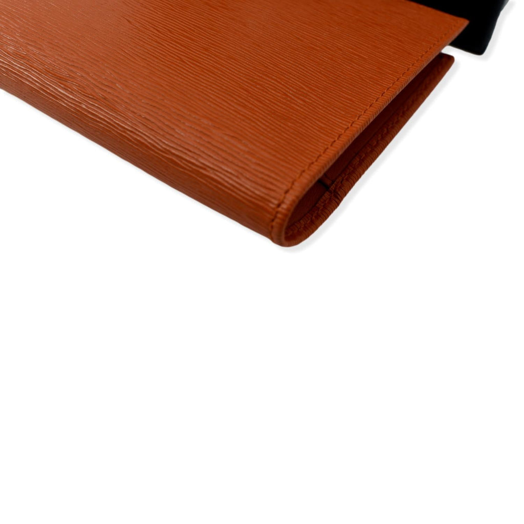 PRADA Vitello Move Bifold Leather Compact Wallet Papaya