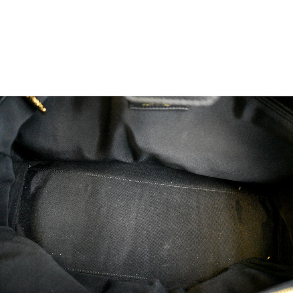 Chanel Cerf Executive Leather Shopper Tote Bag Black