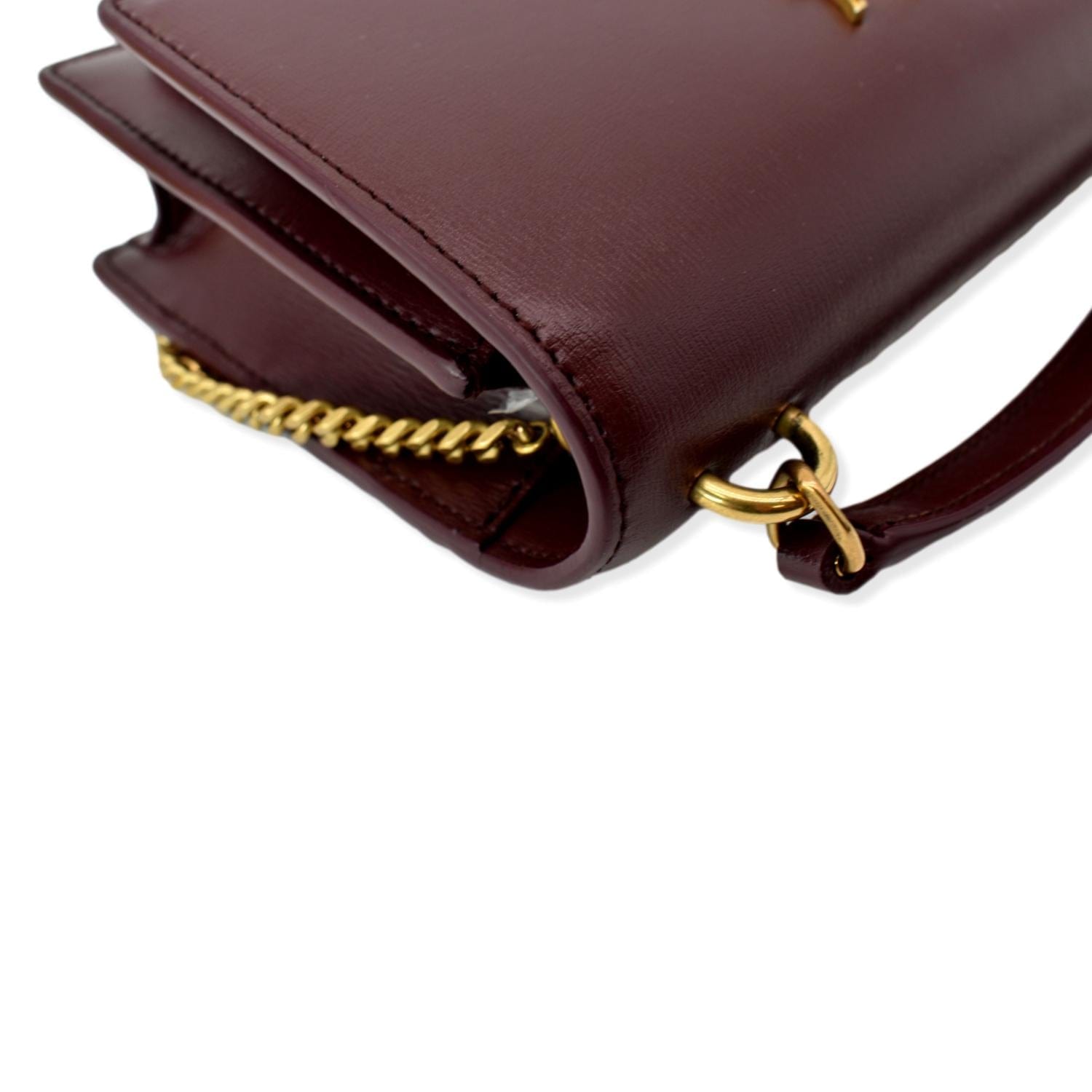 YVES SAINT LAURENT Sunset Mini Leather Crossbody Bag Rouge Legion