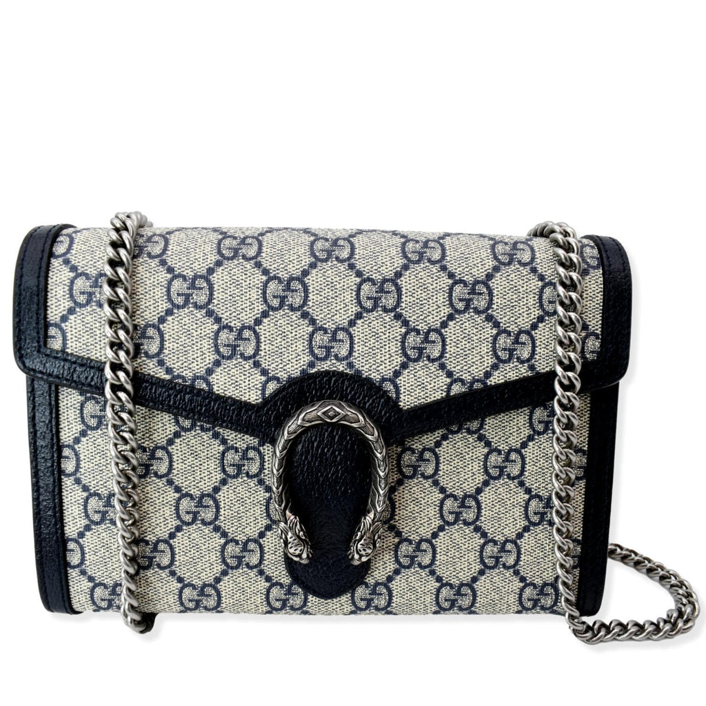 GUCCI Dionysus Gucci Supreme Crossbody Chain Wallet Beige 401231