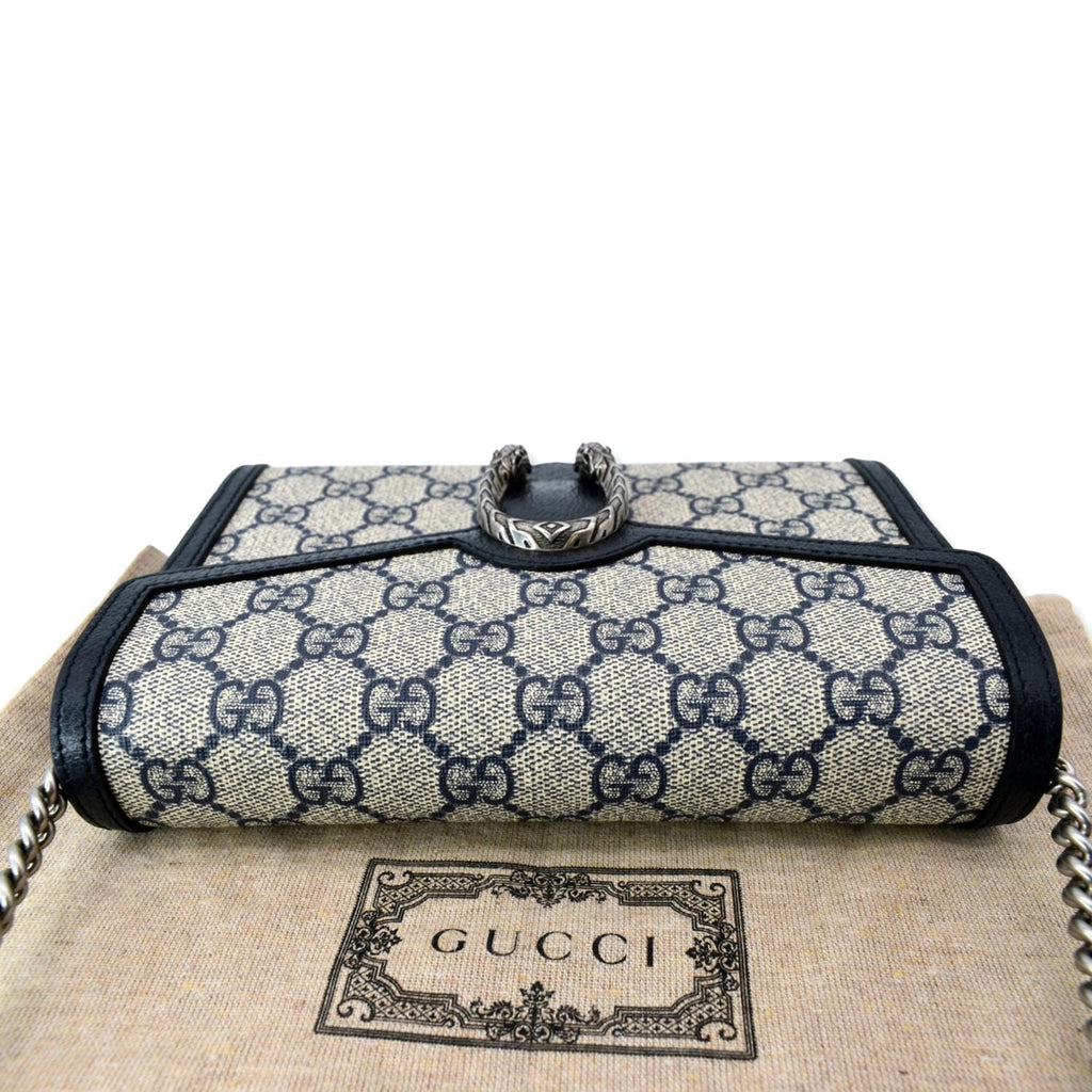 GUCCI Dionysus Gucci Supreme Crossbody Chain Wallet Beige 401231