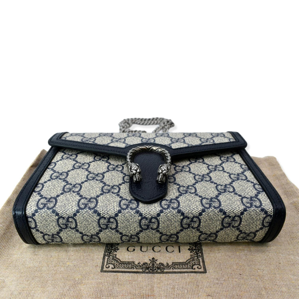 GUCCI Dionysus Gucci Supreme Crossbody Chain Wallet Beige 401231