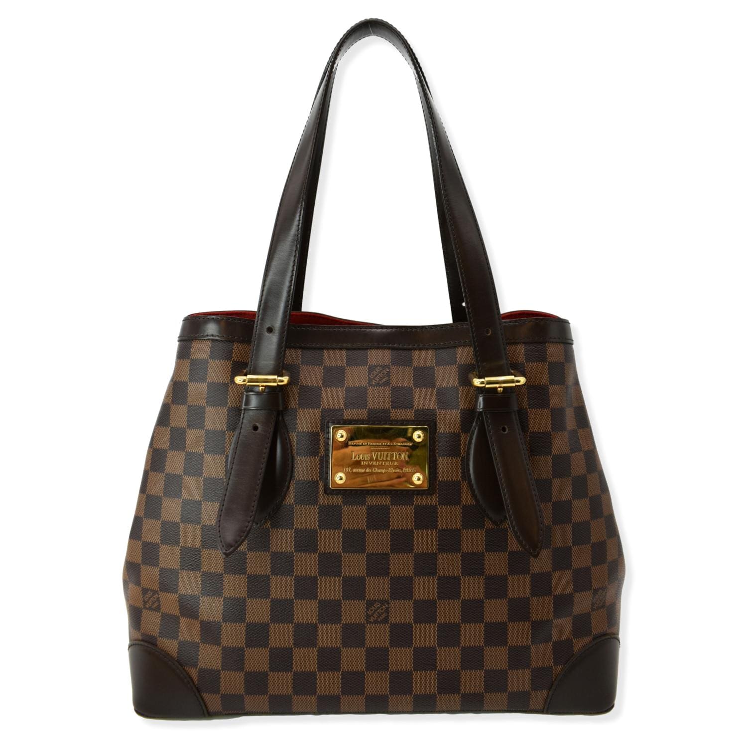 LOUIS VUITTON Hampstead MM Damier Ebene Shoulder Bag Brown