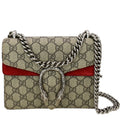 GUCCI Dionysus Mini Gucci Supreme Canvas Crossbody Bag Beige 421970