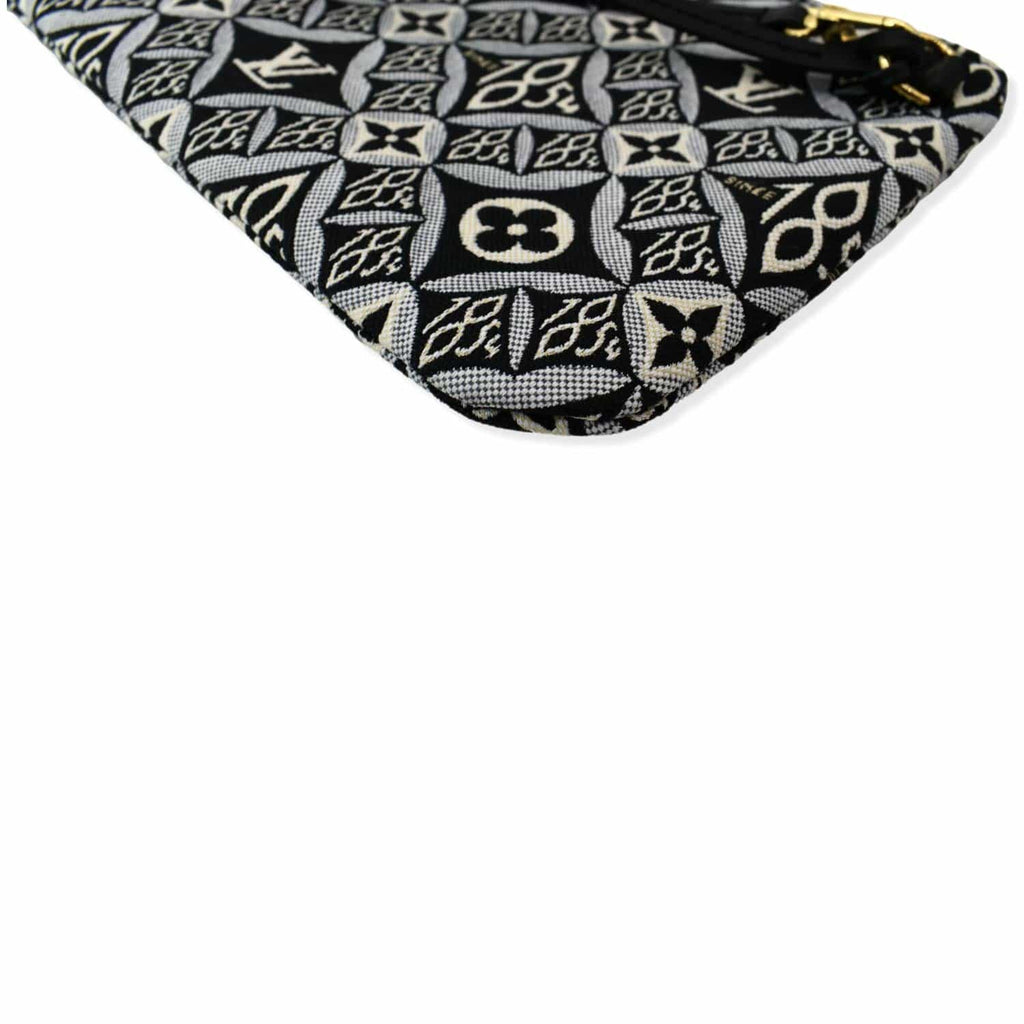 LOUIS VUITTON Since 1854 Neverfull Jacquard Wristlet Pouch Grey