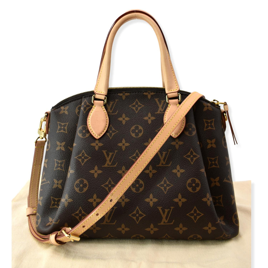 LOUIS VUITTON Rivoli PM Monogram Canvas Shoulder Bag Brown