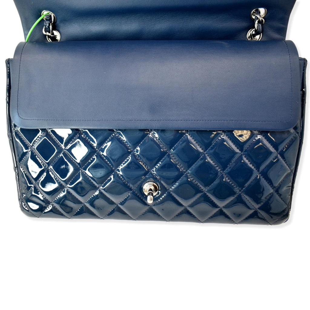 Chanel Classic Maxi Double Flap Quilted New 1:1 Rep Leather Shoulder Bag Marine