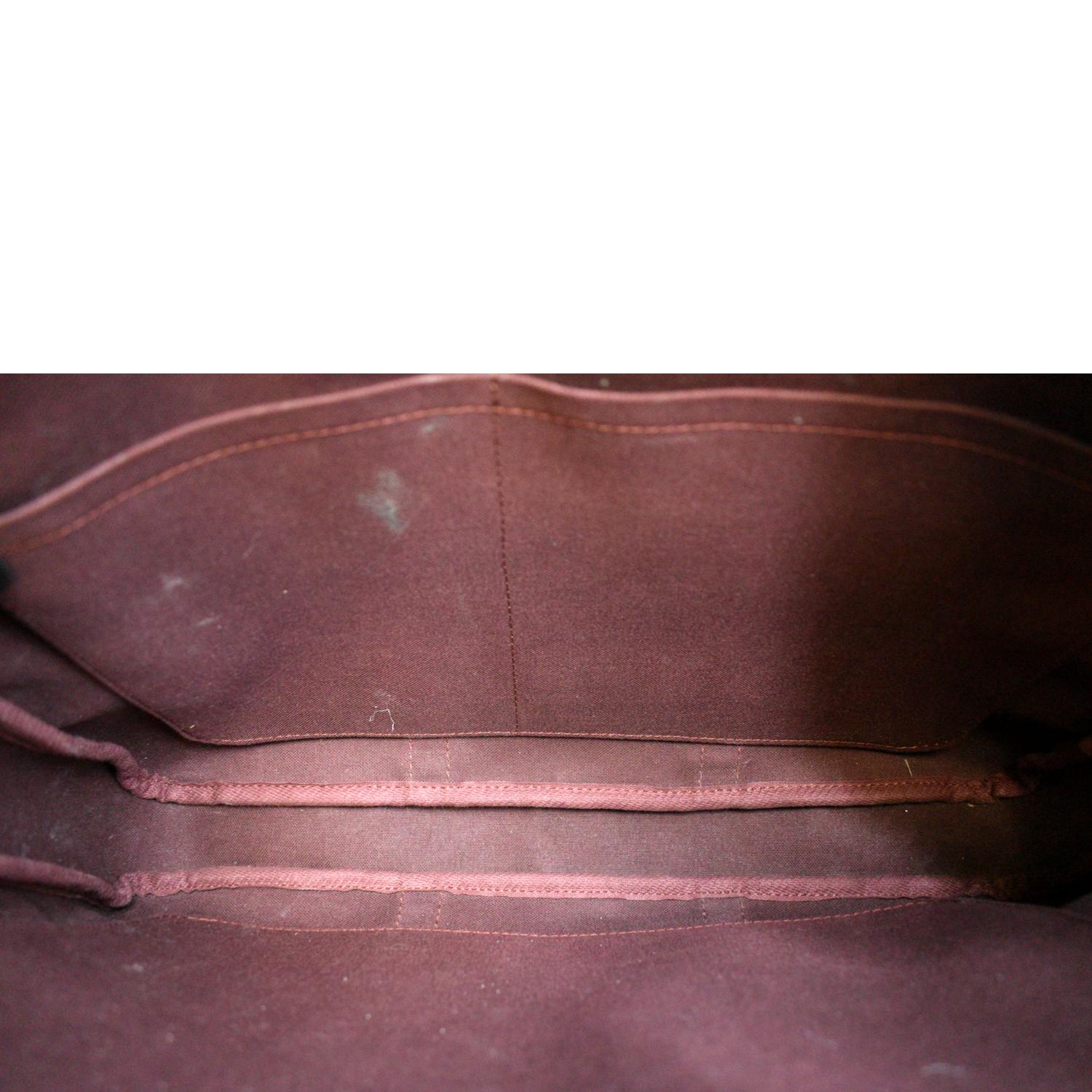 LOUIS VUITTON Porte Documents Voyage Monogram Canvas Briefcase Bag Brown