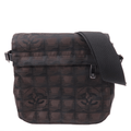 CHANEL New Travel Line Nylon Jacquard Leather Shoulder Bag A29347
