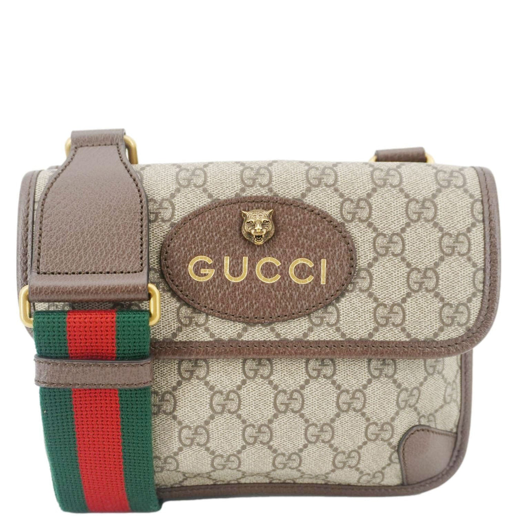 GUCCI Neo Small Gucci Supreme Canvas Crossbody Bag Beige 501050