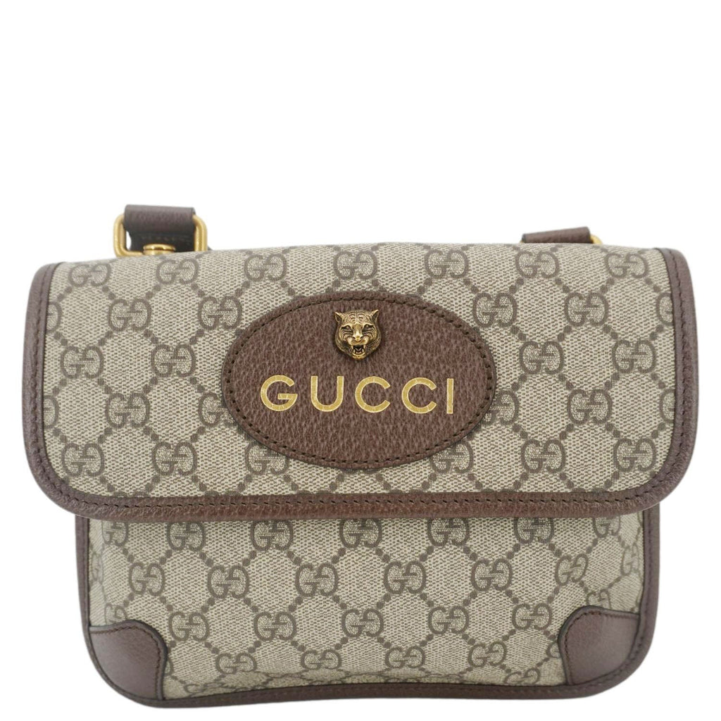 GUCCI Neo Small Gucci Supreme Canvas Crossbody Bag Beige 501050