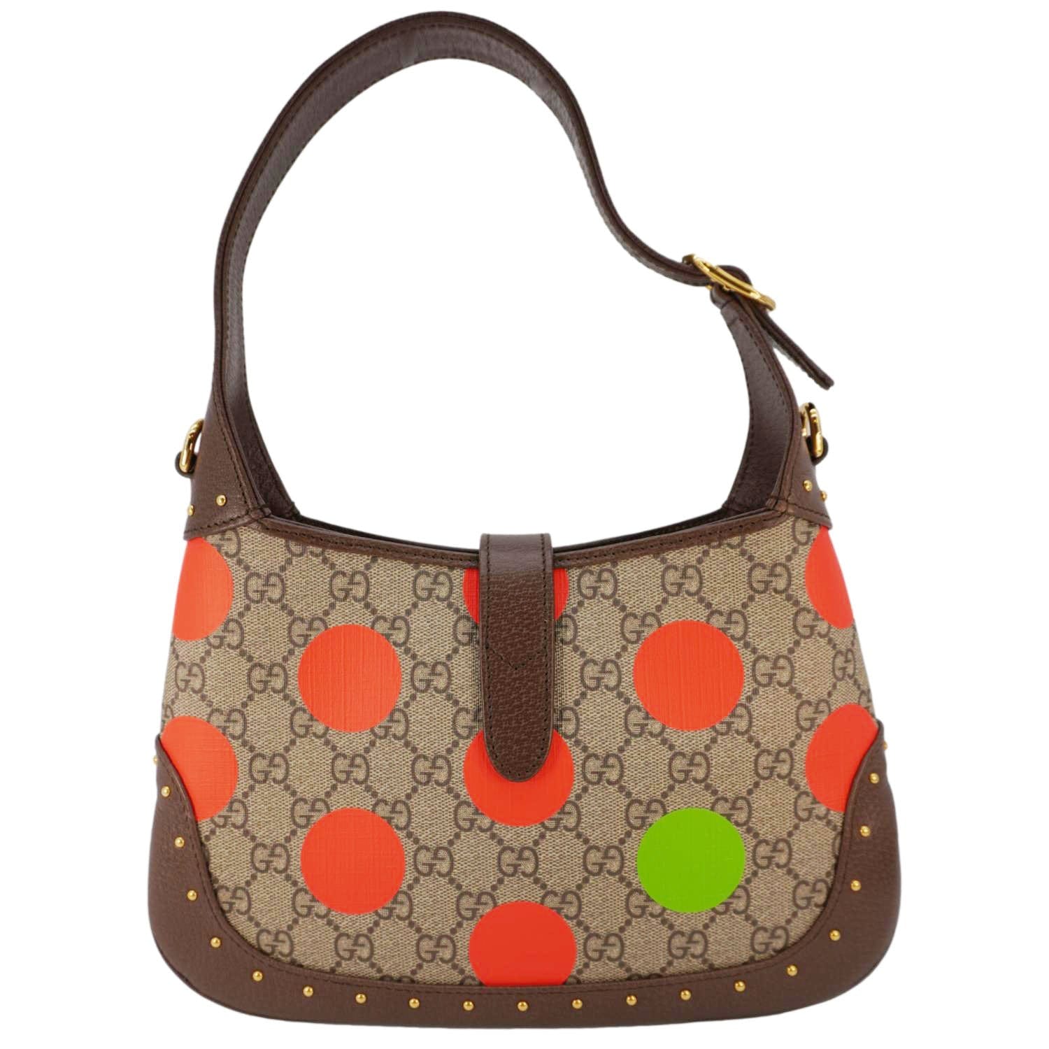 GUCCI Jackie 1961 Small Gucci Supreme Canvas Shoulder Bag Beige 678843
