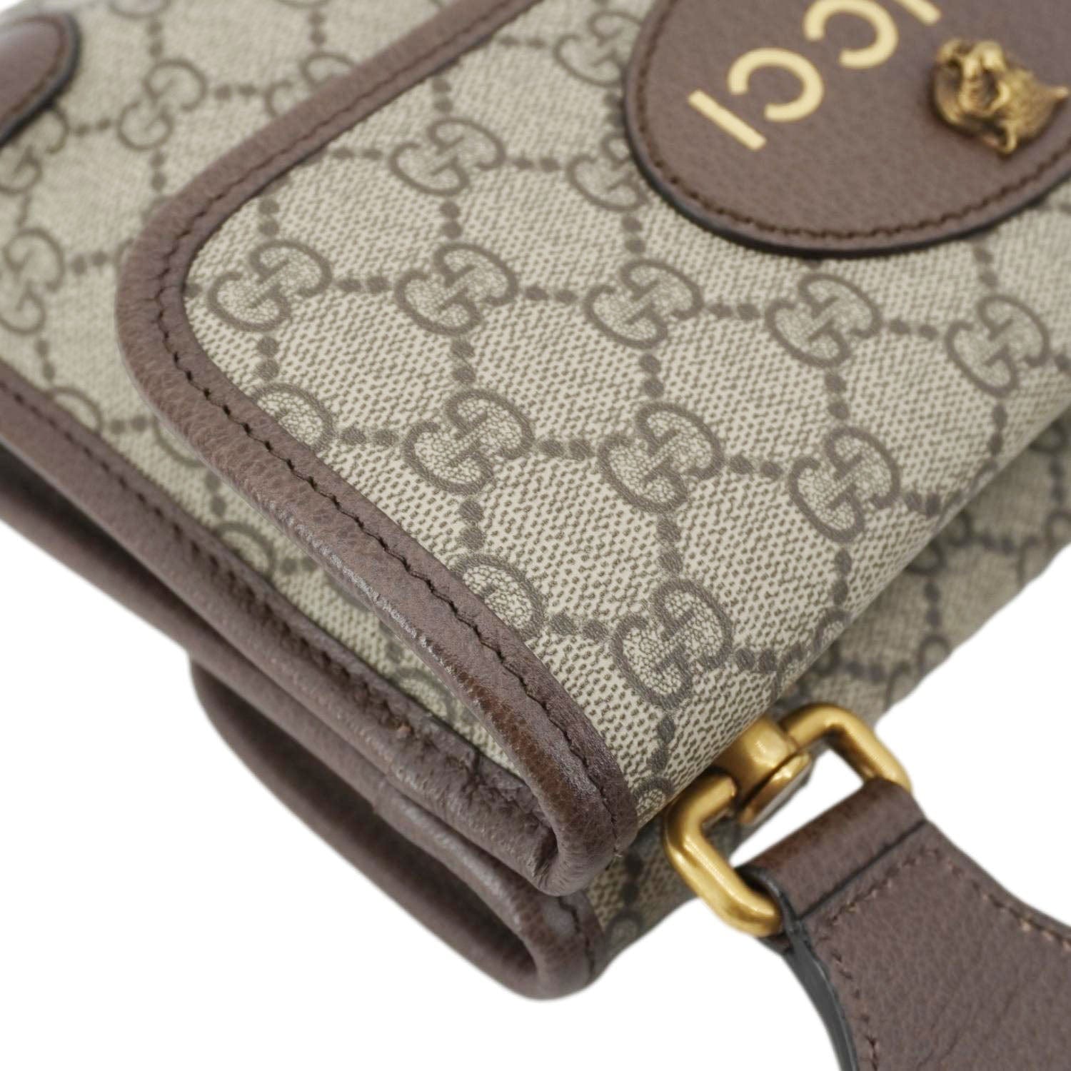 GUCCI Neo Small Gucci Supreme Canvas Crossbody Bag Beige 501050