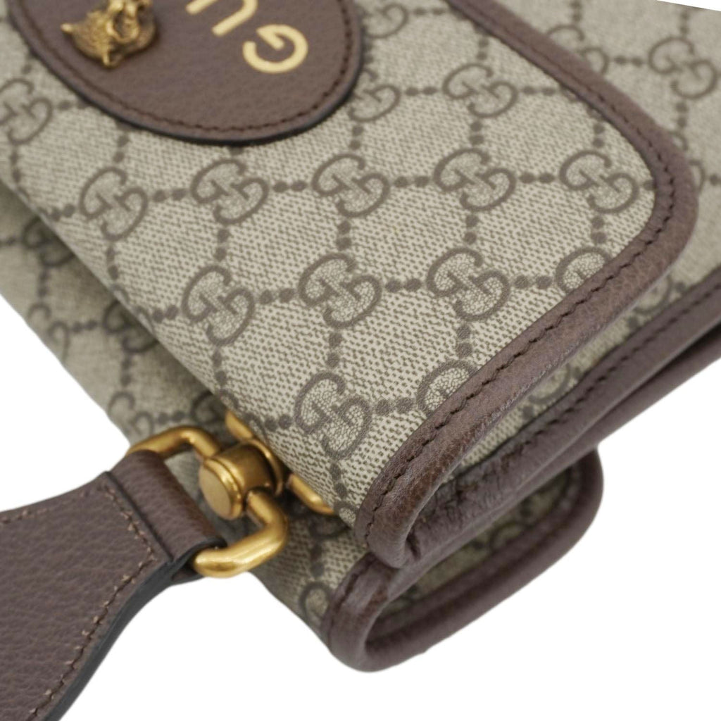 GUCCI Neo Small Gucci Supreme Canvas Crossbody Bag Beige 501050