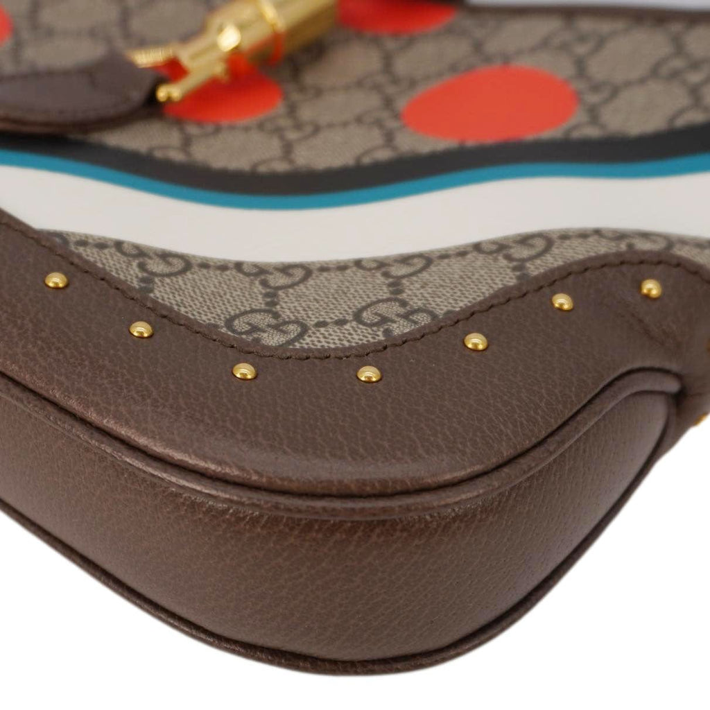 GUCCI Jackie 1961 Small Gucci Supreme Canvas Shoulder Bag Beige 678843