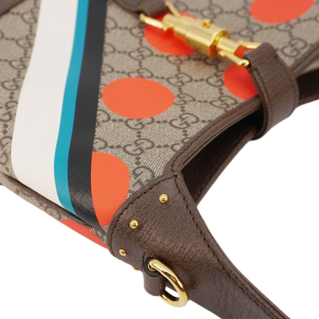 GUCCI Jackie 1961 Small Gucci Supreme Canvas Shoulder Bag Beige 678843