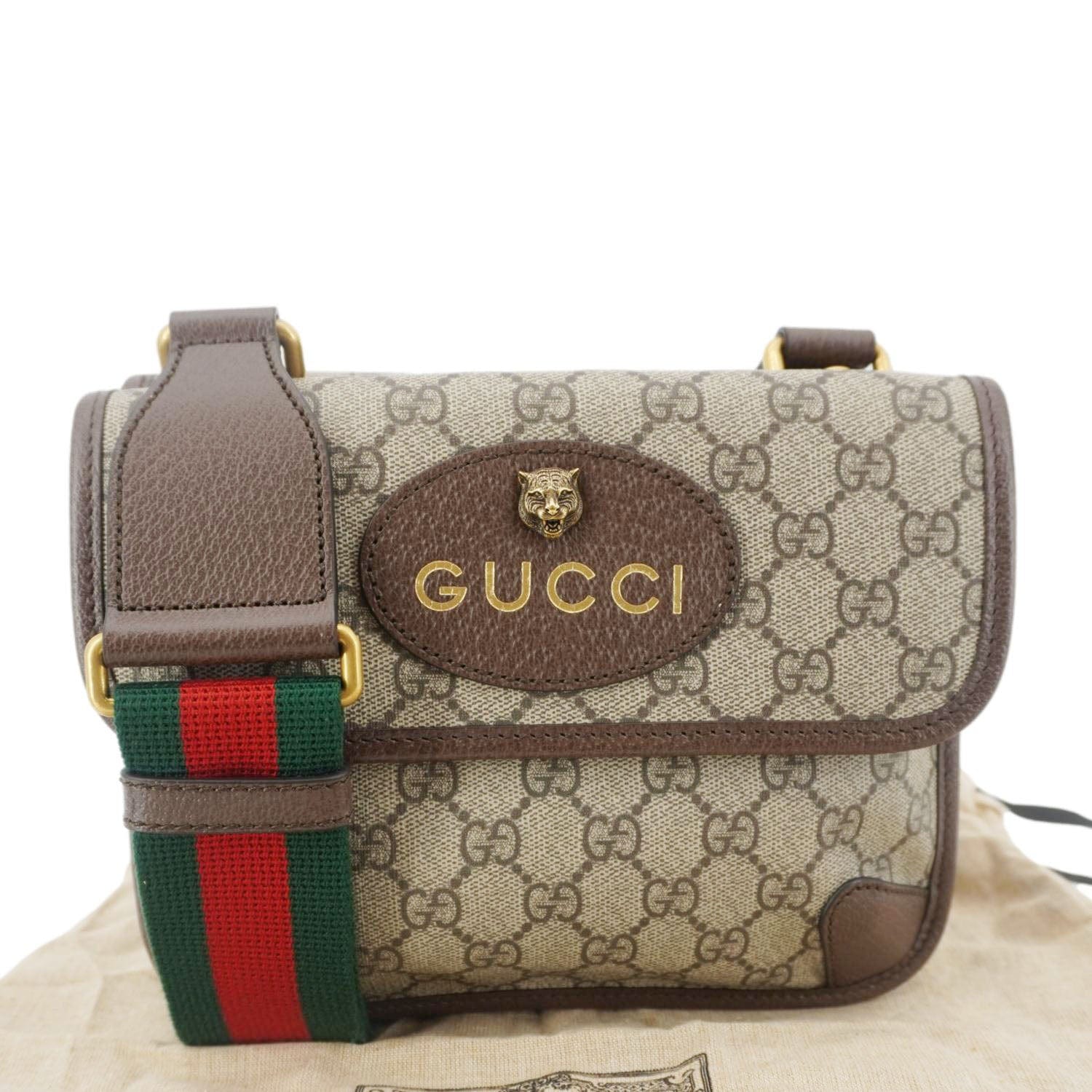 GUCCI Neo Small Gucci Supreme Canvas Crossbody Bag Beige 501050