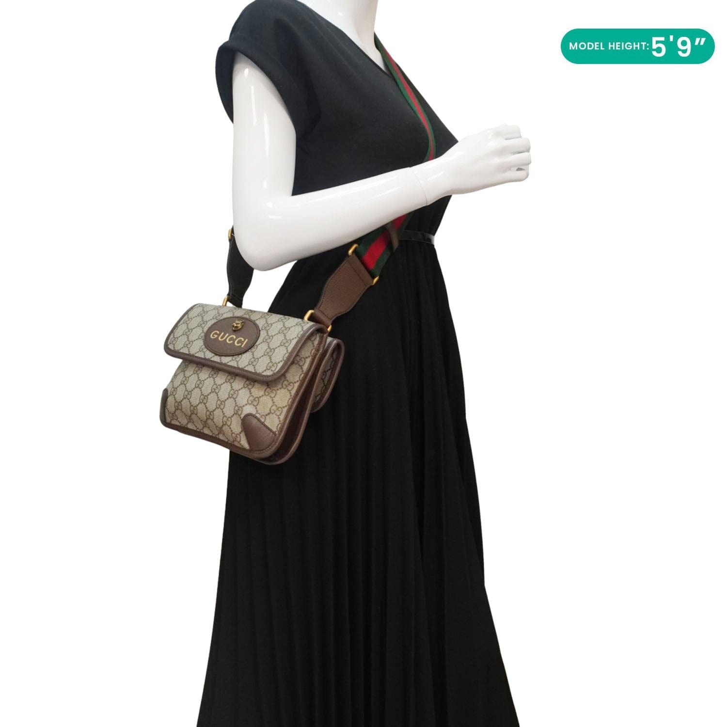 GUCCI Neo Small Gucci Supreme Canvas Crossbody Bag Beige 501050