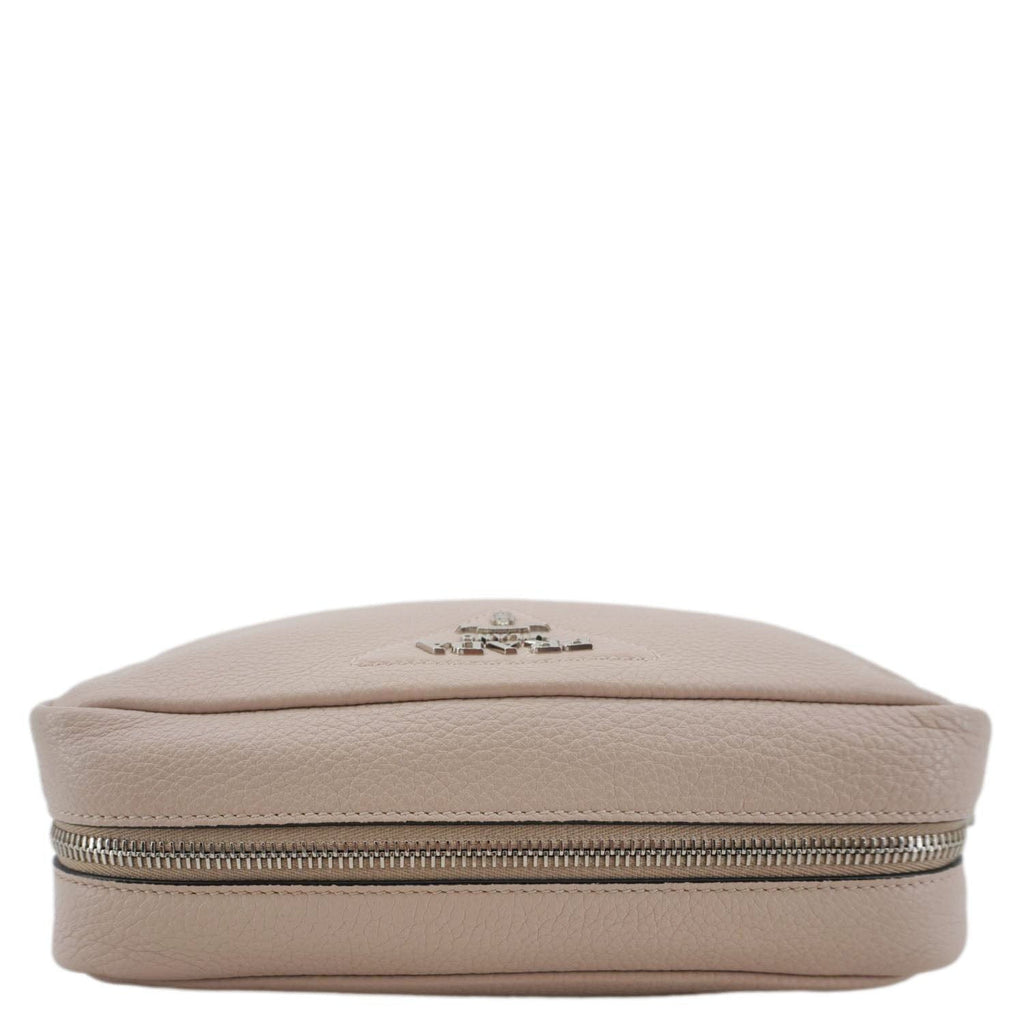 PRADA Vitello Daino Soft Leather Camera Shoulder Bag Beige