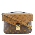 LOUIS VUITTON Metis Pochette Reverse Monogram Canvas Crossbody Bag Brown