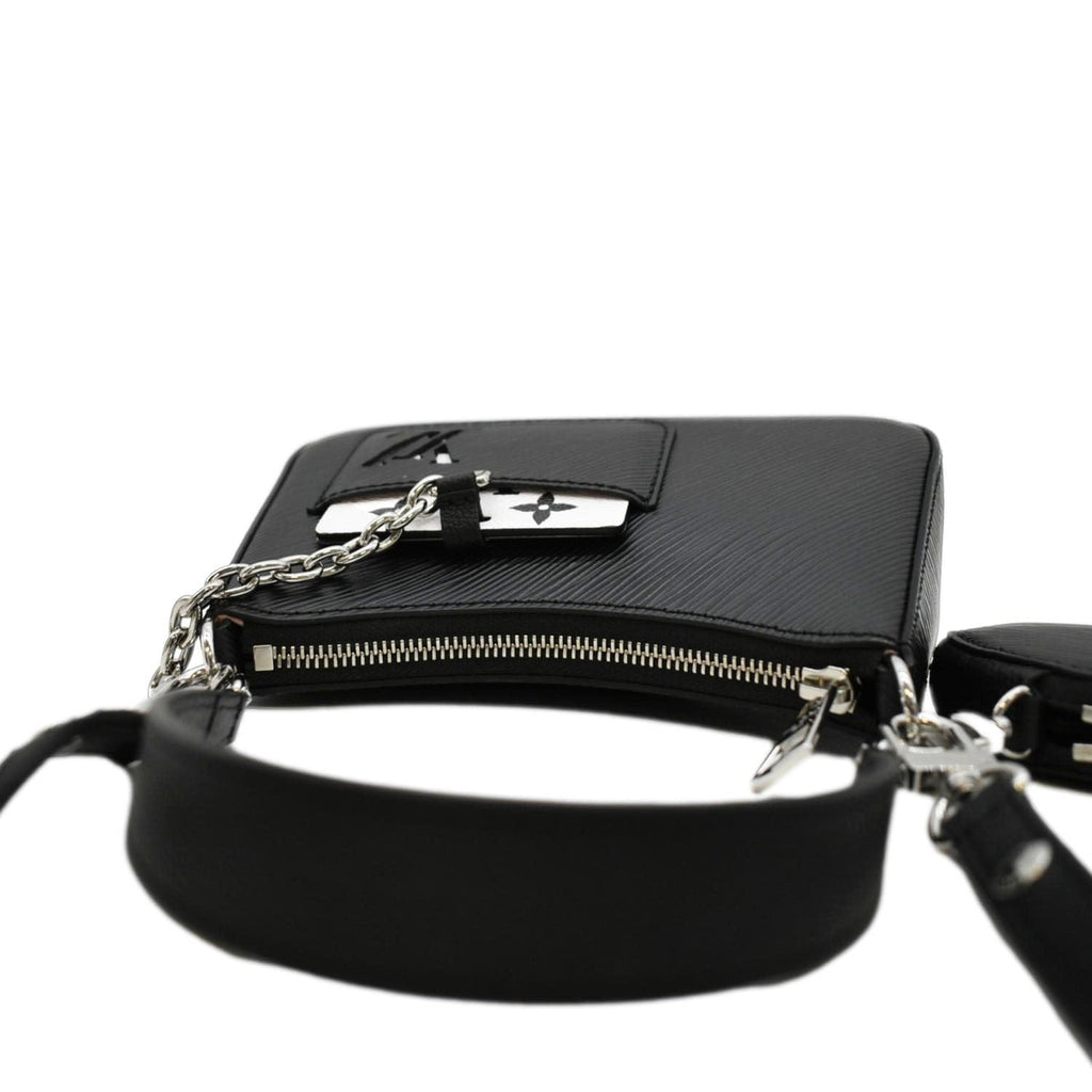 LOUIS VUITTON Marellini Epi Leather Shoulder Bag Black