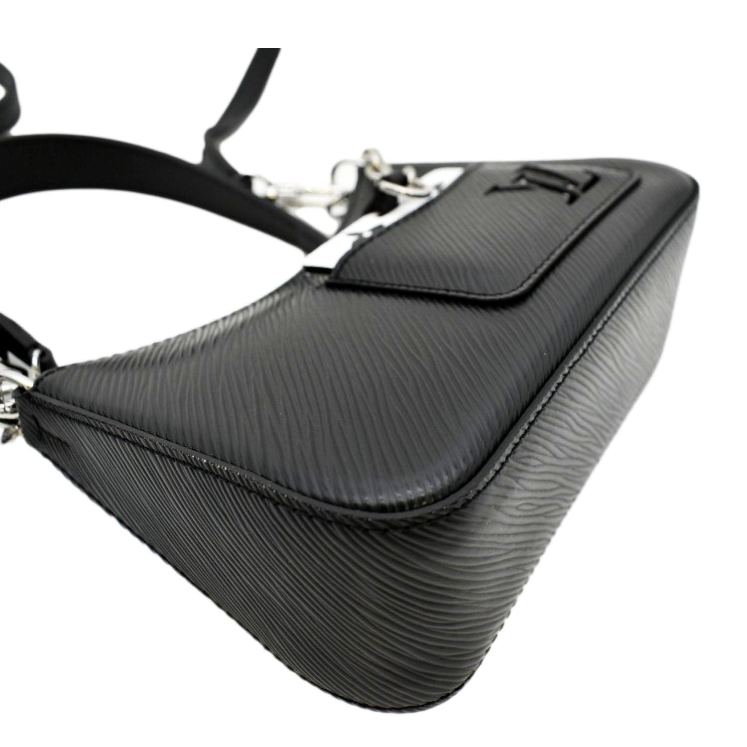 LOUIS VUITTON Marellini Epi Leather Shoulder Bag Black