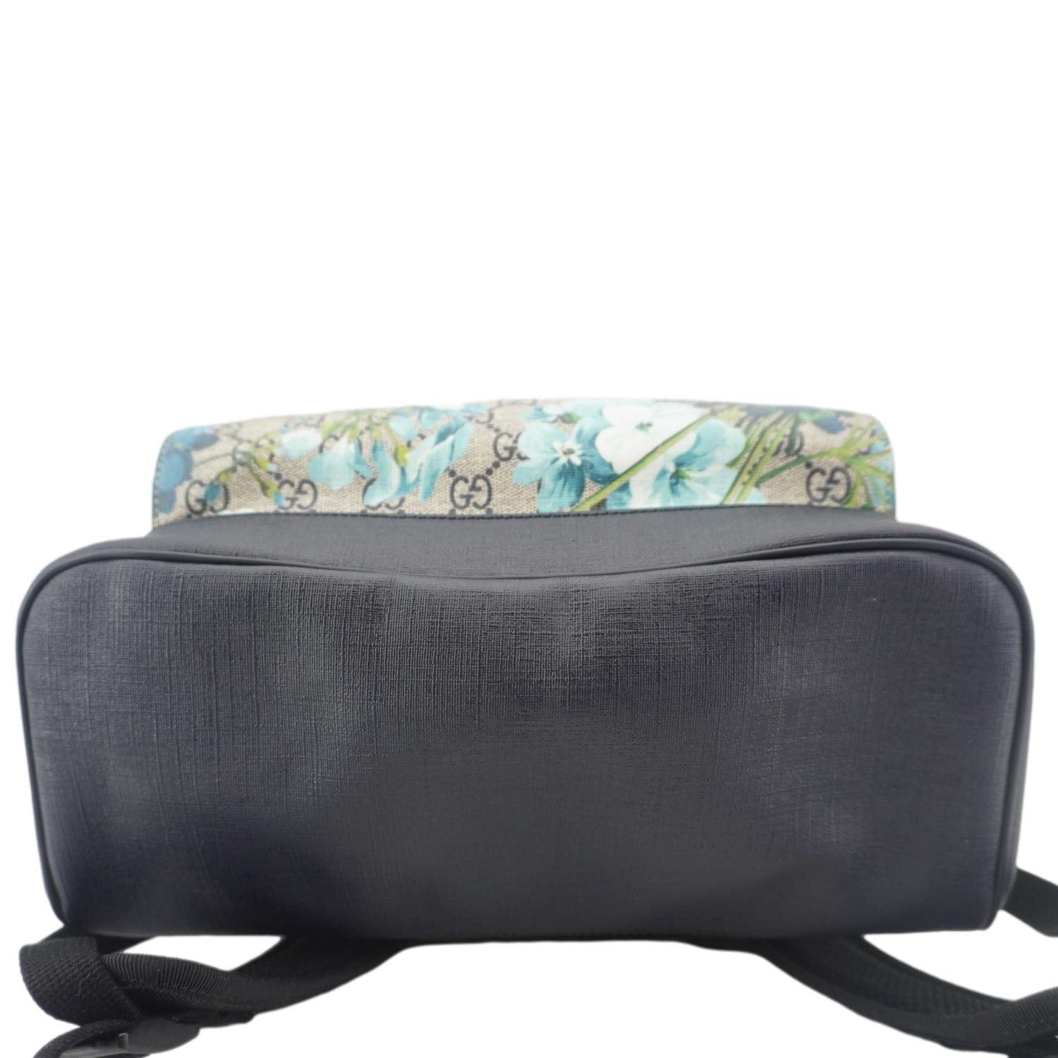 GUCCI Blooms Medium Gucci Supreme Monogram Backpack Beige 406370
