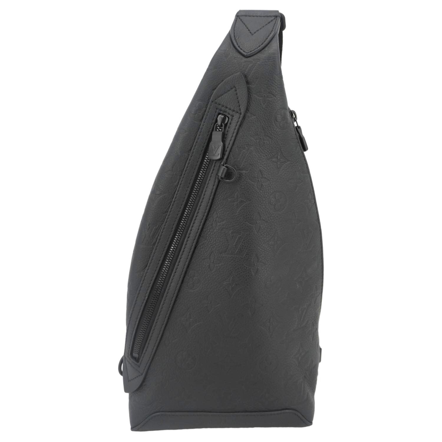 LOUIS VUITTON Duo Sling Monogram Shadow Backpack Bag Black