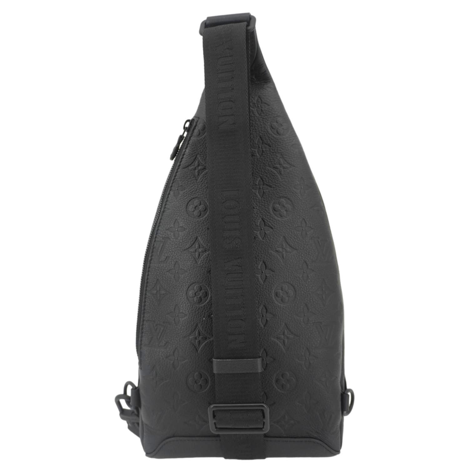 LOUIS VUITTON Duo Sling Monogram Shadow Backpack Bag Black