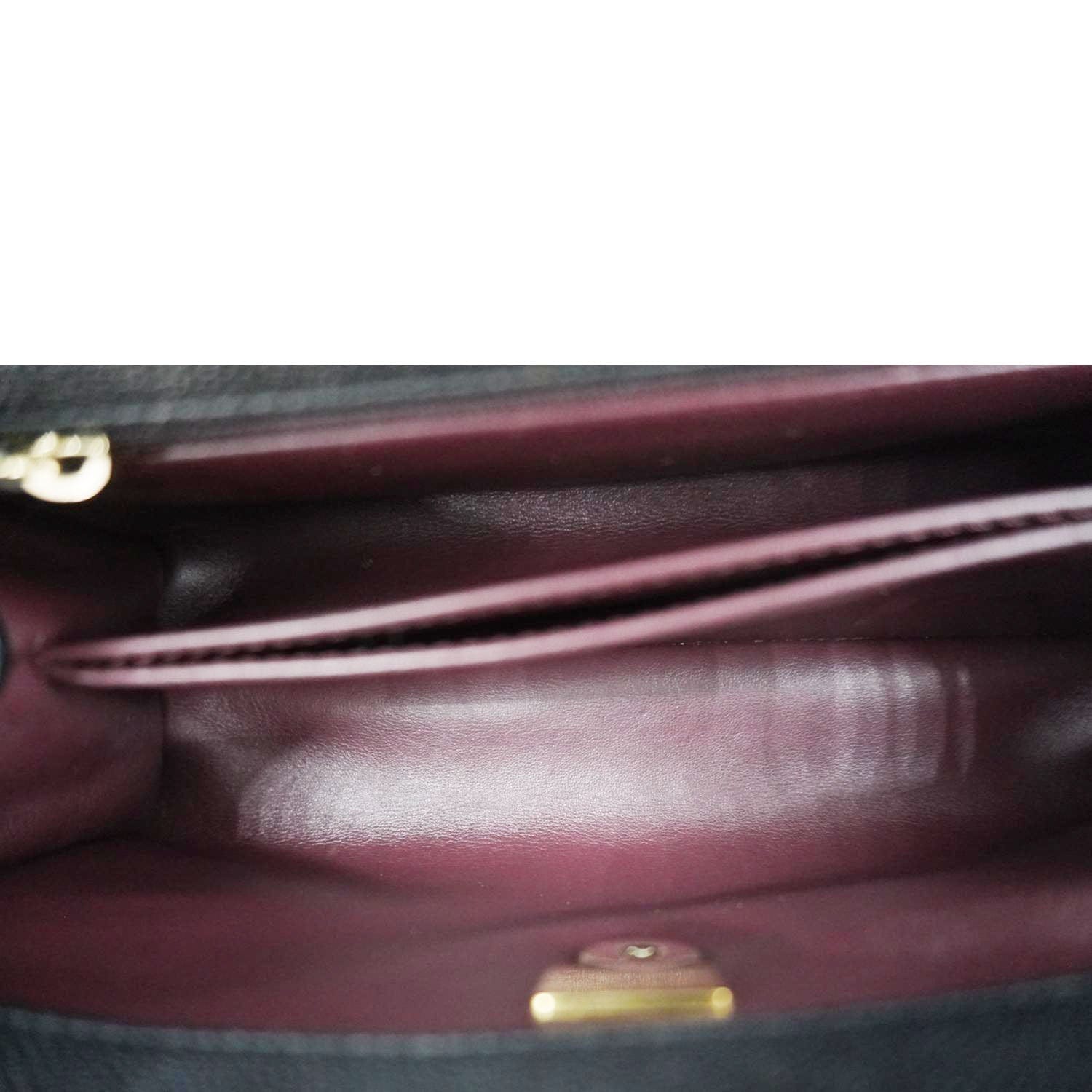 Chanel Coco Flap Small Quilted Caviar Leather Handle Shoulder Bag Black