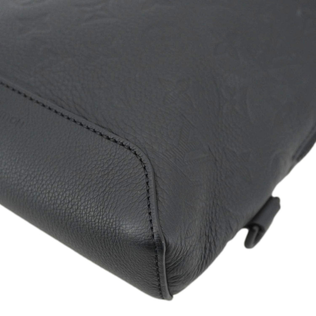 LOUIS VUITTON Duo Sling Monogram Shadow Backpack Bag Black