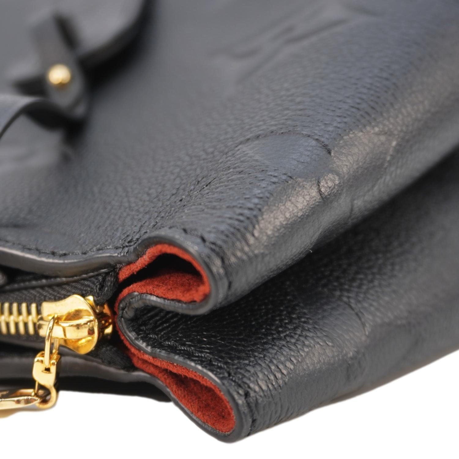 LOUIS VUITTON Petit Palais Monogram Empreinte Leather Shoulder Bag Black