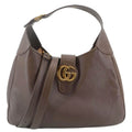 GUCCI Aphrodite Medium Leather Crossbody Bag Brown 755344