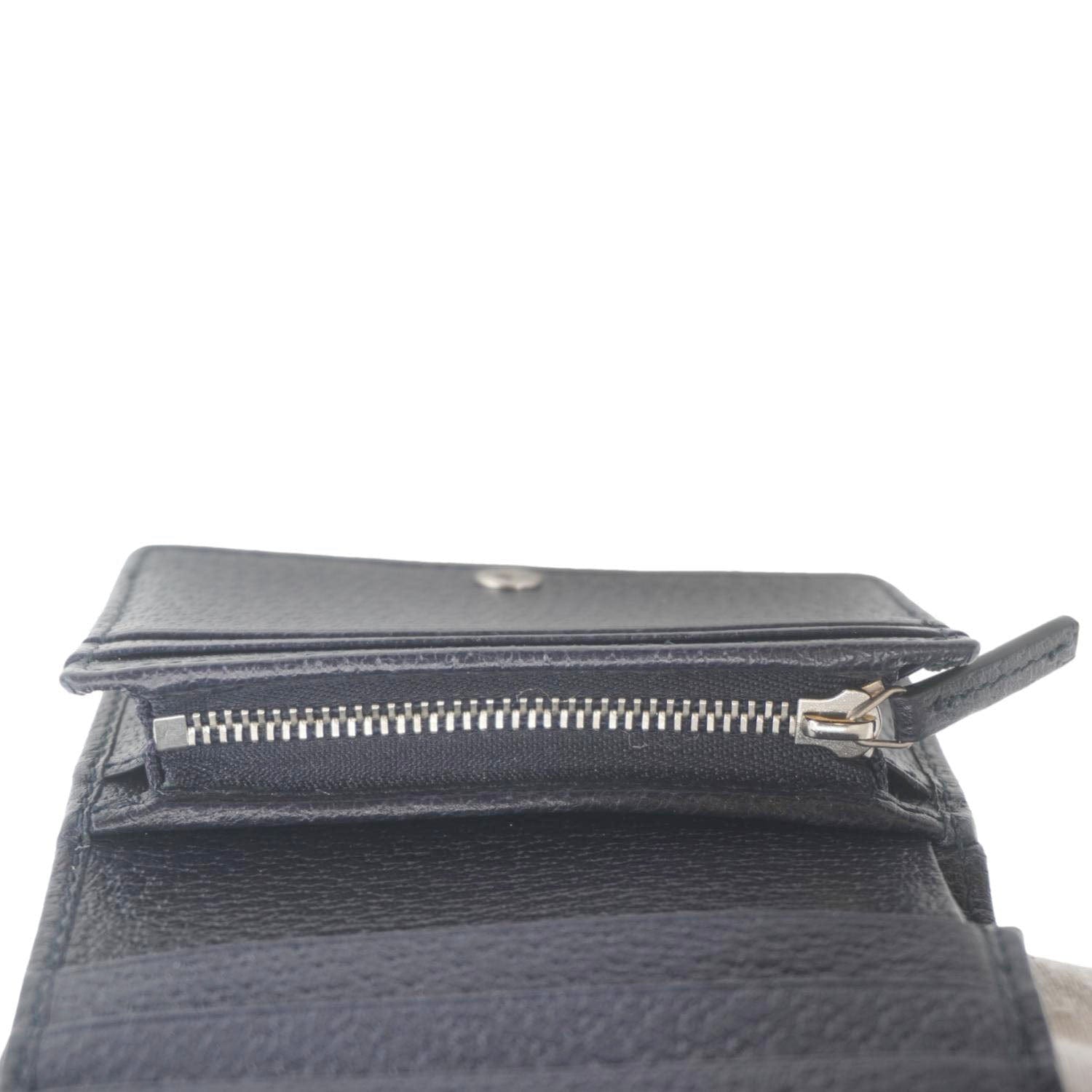 GUCCI Horsebit 1955 Gucci Supreme Canvas Card Case Wallet Beige 621887