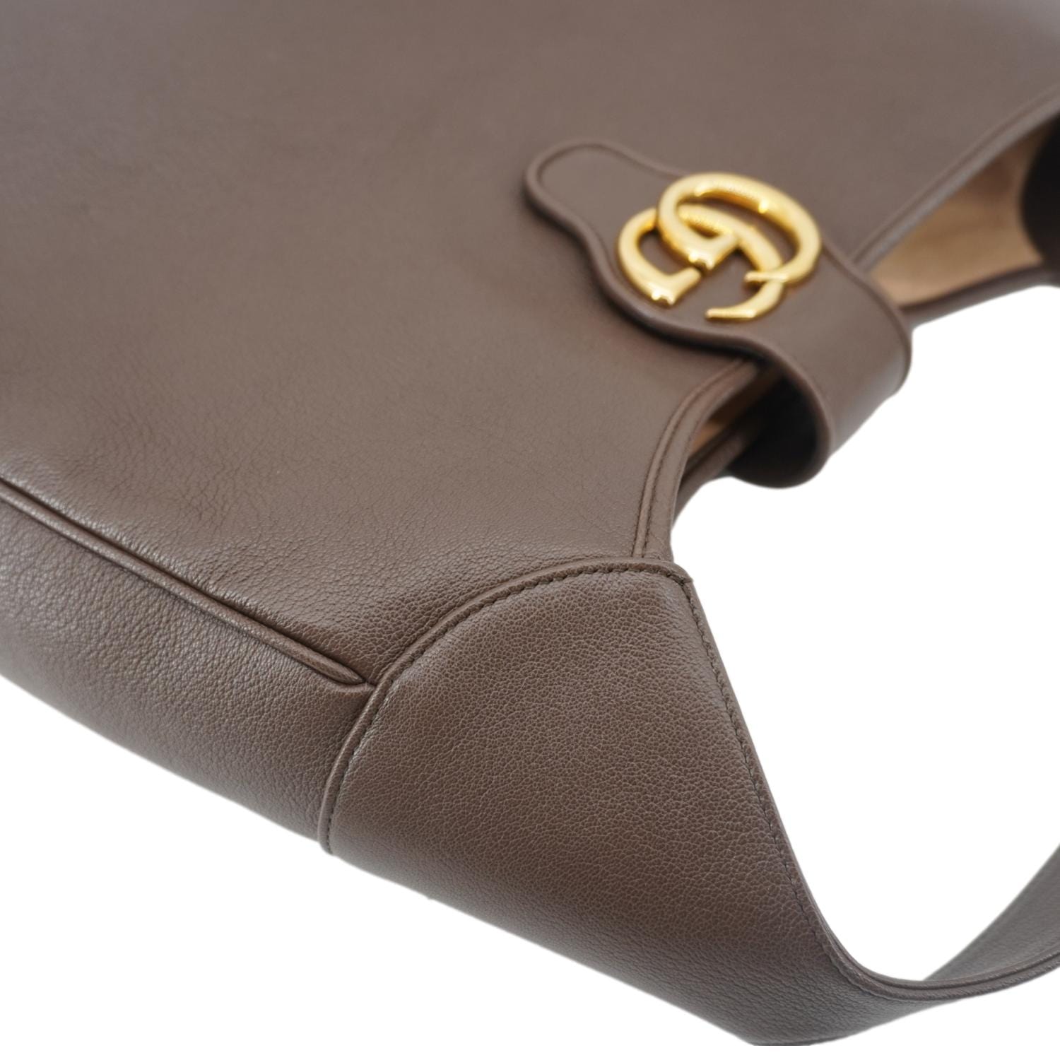 GUCCI Aphrodite Medium Leather Crossbody Bag Brown 755344