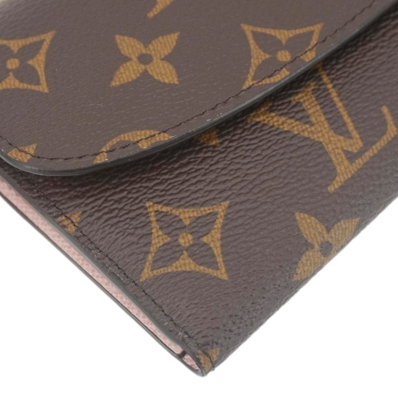 LOUIS VUITTON Emilie Monogram Canvas Wallet Rose Ballerine