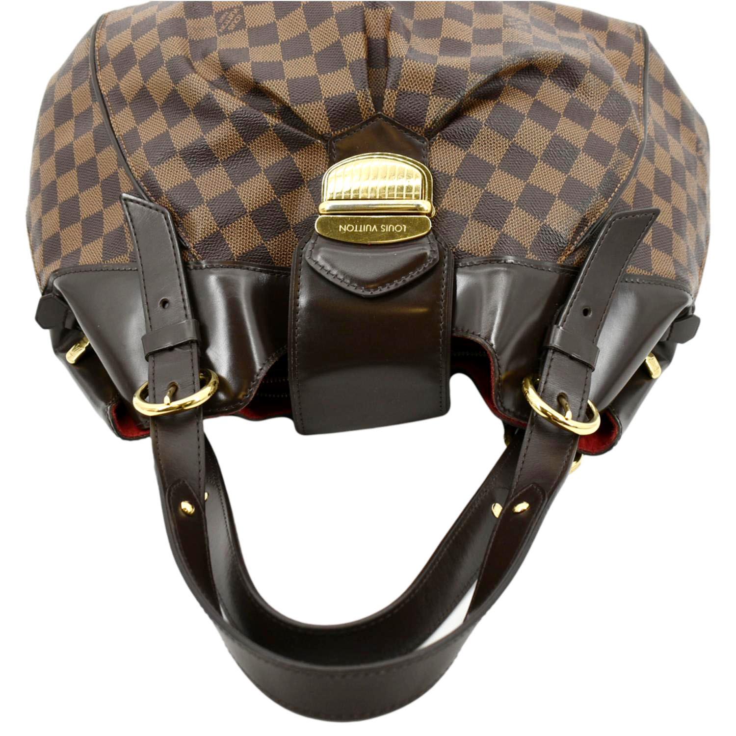 LOUIS VUITTON Sistina GM Damier Ebene Shoulder Bag Brown