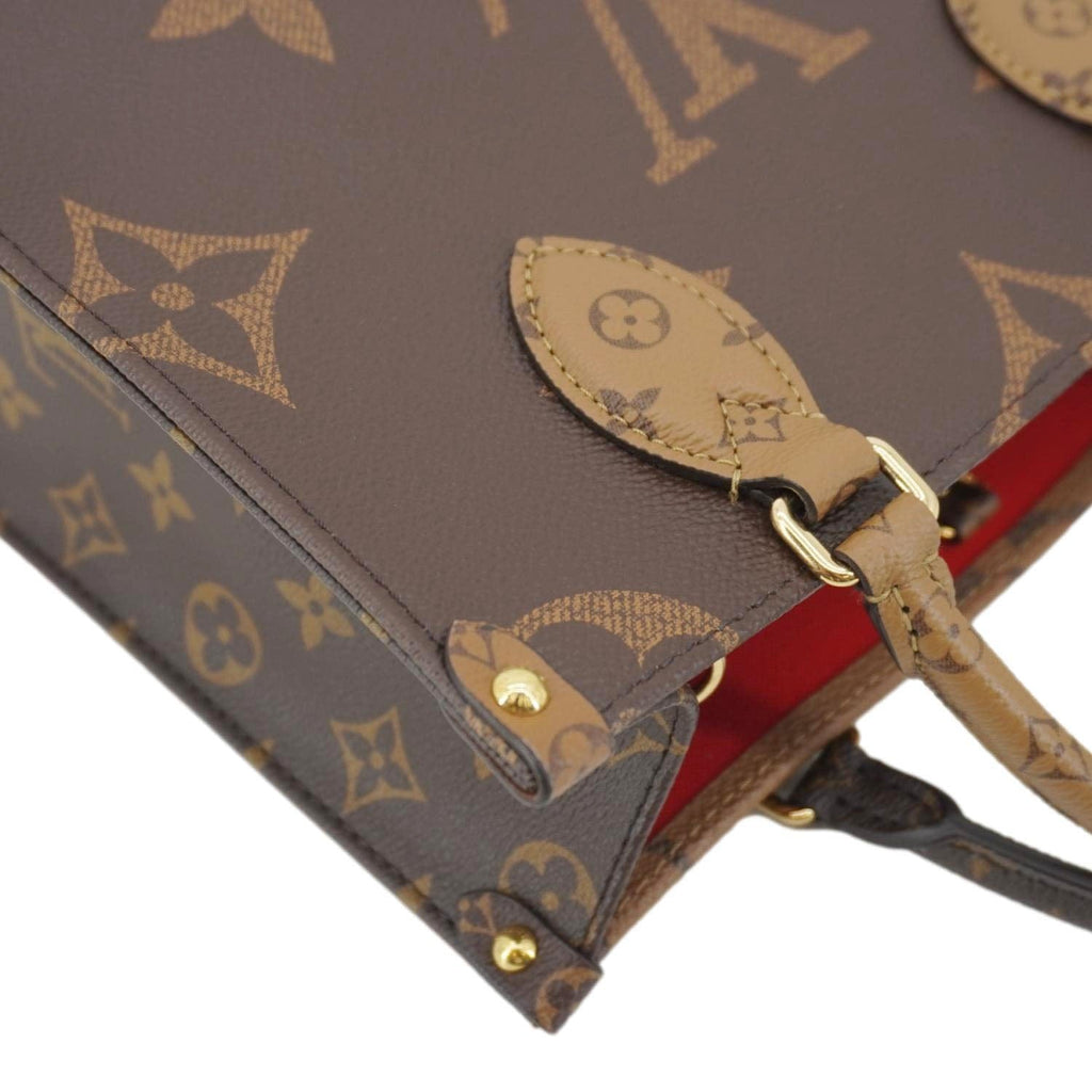 LOUIS VUITTON Onthego PM Giant Monogram Reverse Canvas Shoulder Bag Brown