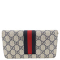GUCCI Gucci Supreme Canvas Zip Around Wallet White 408831