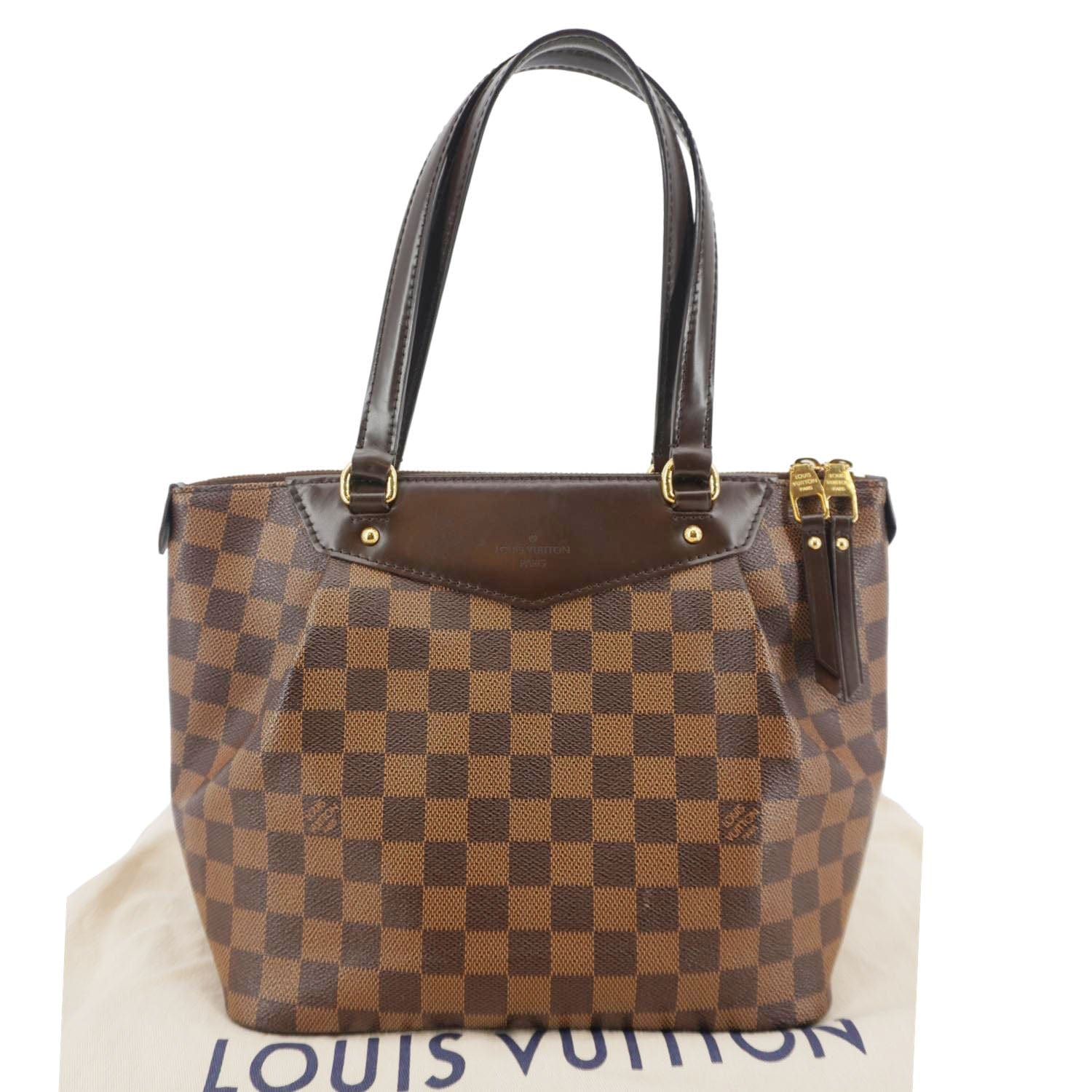 LOUIS VUITTON Westminster PM Damier Ebene Tote Shoulder Bag Brown