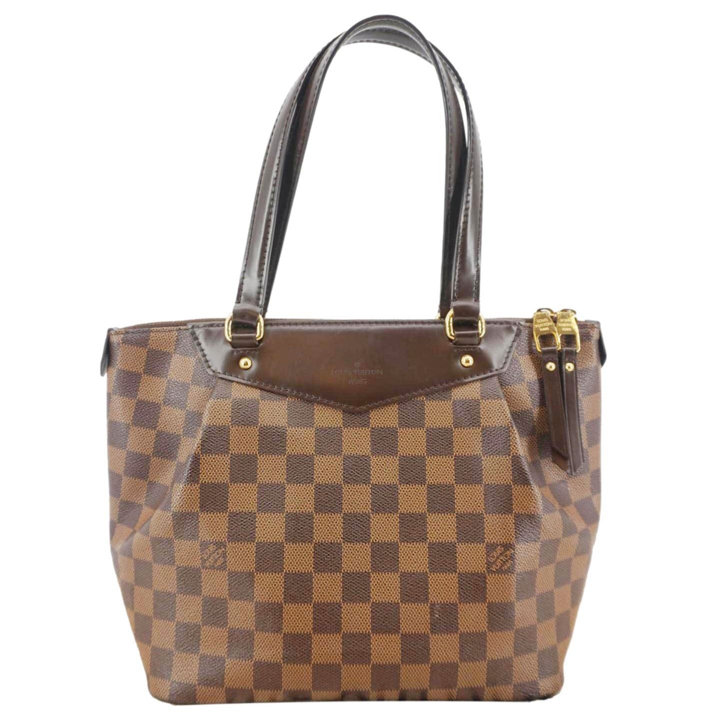 LOUIS VUITTON Westminster PM Damier Ebene Tote Shoulder Bag Brown