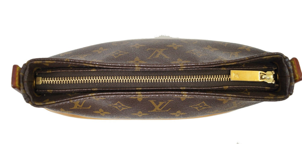 LOUIS VUITTON Monogram Canvas Looping MM Brown Shoulder Bag